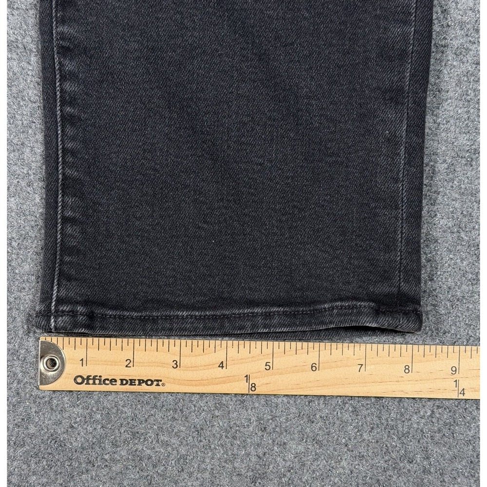 MOTHER Mid Rise Rambler Zip Flood Jeans Women's 26 Spiked Hair Art Flair Black - Picture 13 of 16